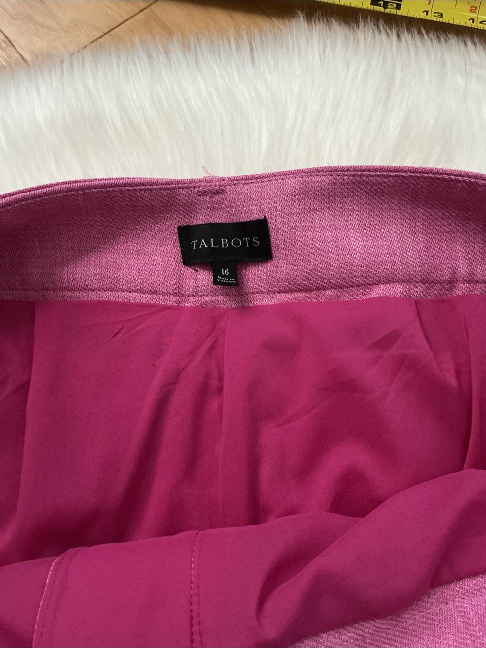 Talbots Pink Straight-Leg Dress Trousers Size 16 - Picture 7 of 8
